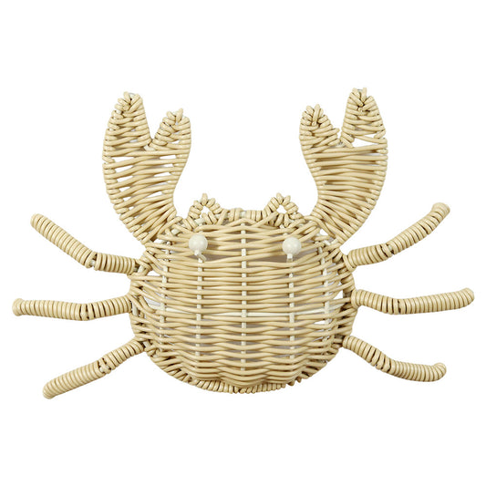 Ocean Series Handmade Rattan Wall Hanging Decor - Seahorse, Crab, Tropical Fish, Handwoven Rattan Wall Art