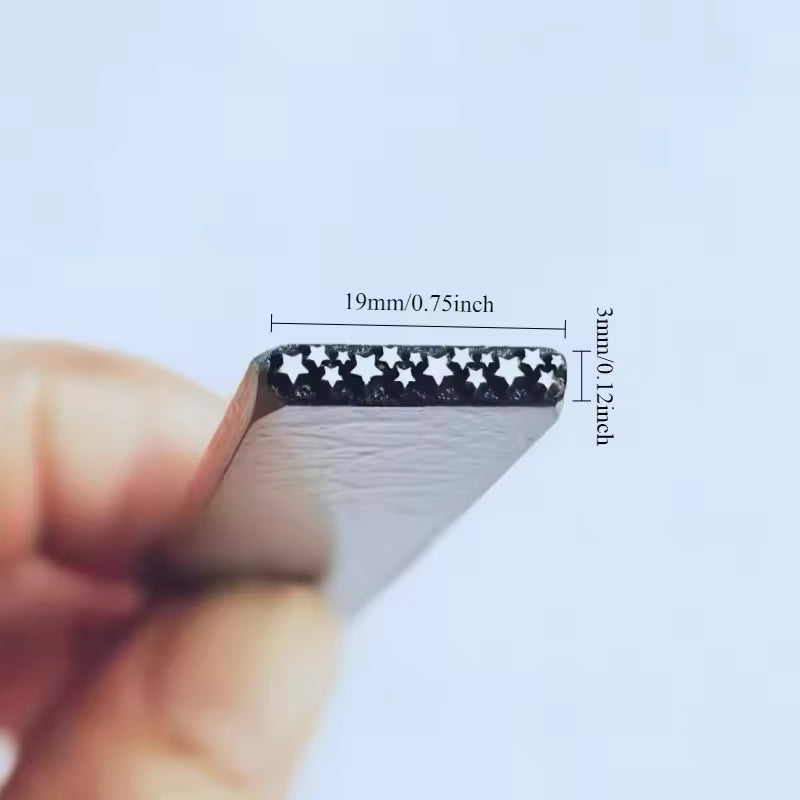 Delicate Lace Edge Metal Stamp | Jewelry Maker’s Hole Punch for Custom Ring & Bracelet Marking | Romantic Floral Texture Tool