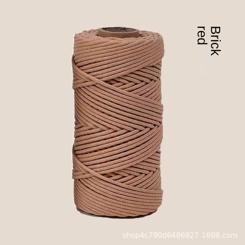 3mm Color Core Cotton Rope Decorative String for DIY Bags, Clothing, Tags, and Craft Projects