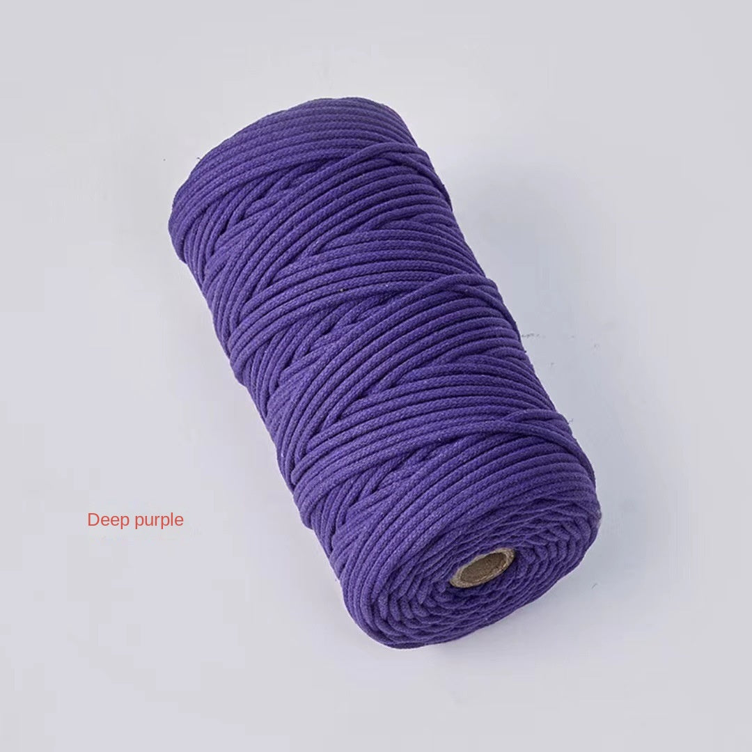 3mm Color Core Cotton Rope Decorative String for DIY Bags, Clothing, Tags, and Craft Projects