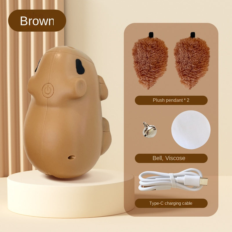 Pet Smart Toy Capybara Elevating Cat Ball, Automatic Sensing Interactive Cat Toy for Self-Entertainment and Mental Stimulation