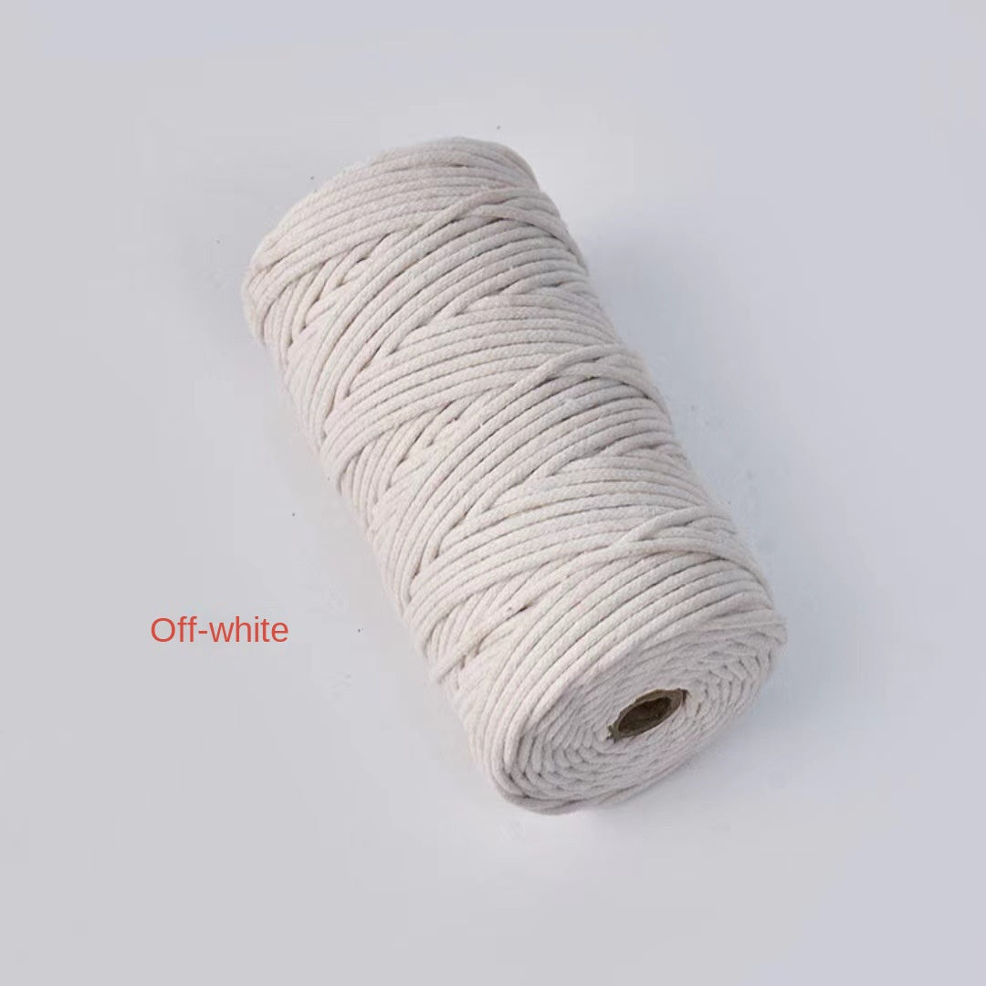 3mm Color Core Cotton Rope Decorative String for DIY Bags, Clothing, Tags, and Craft Projects