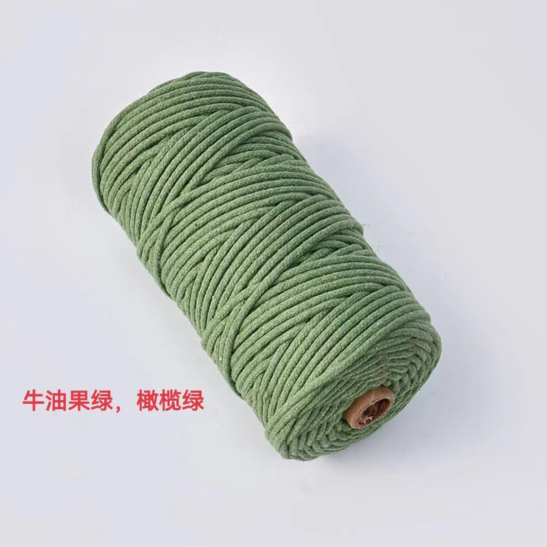 3mm Color Core Cotton Rope Decorative String for DIY Bags, Clothing, Tags, and Craft Projects