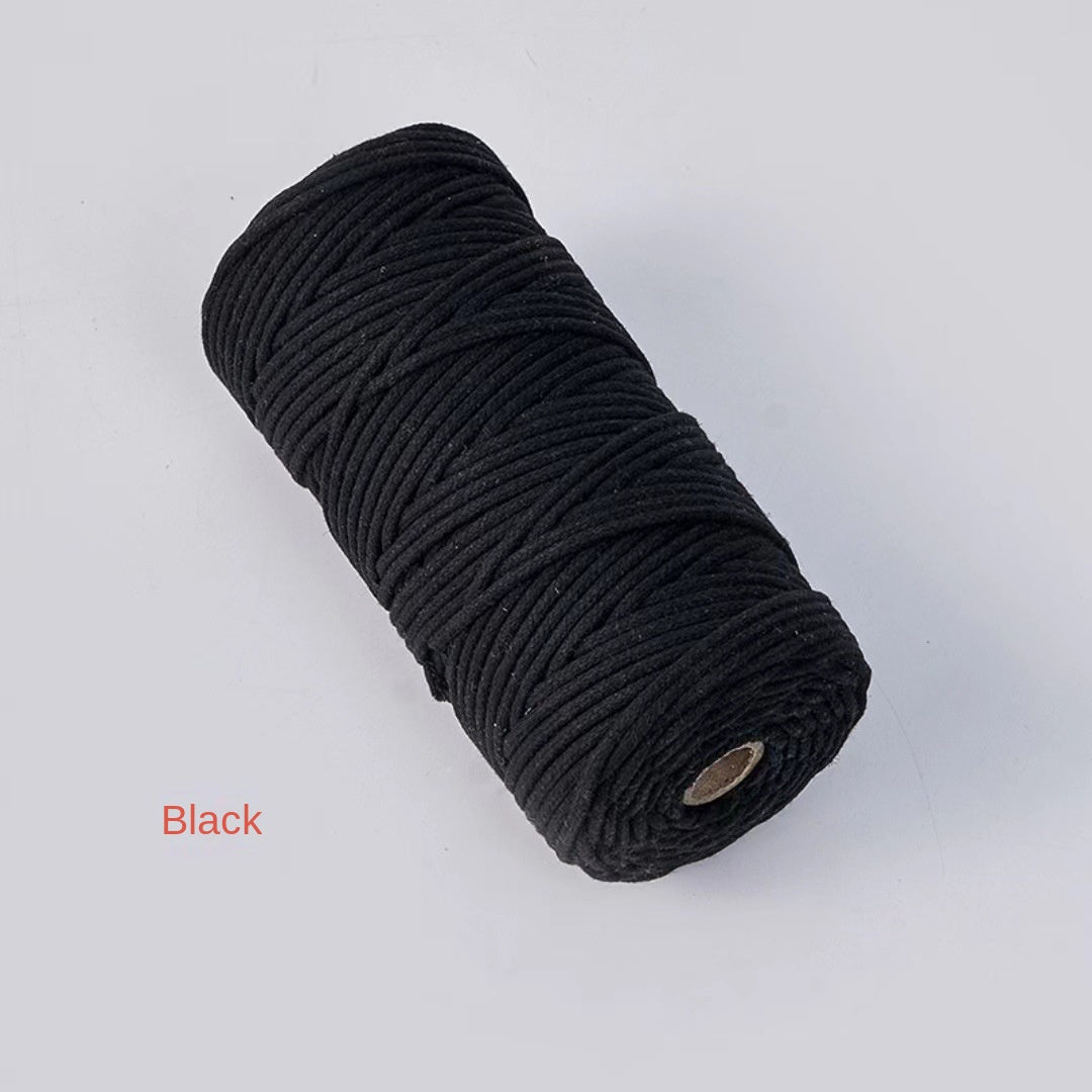 3mm Color Core Cotton Rope Decorative String for DIY Bags, Clothing, Tags, and Craft Projects