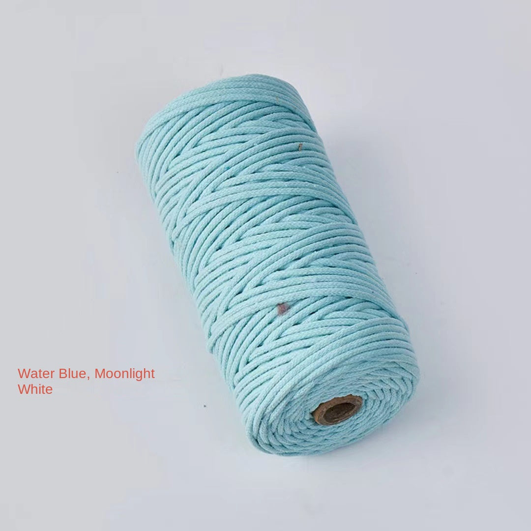 3mm Color Core Cotton Rope Decorative String for DIY Bags, Clothing, Tags, and Craft Projects