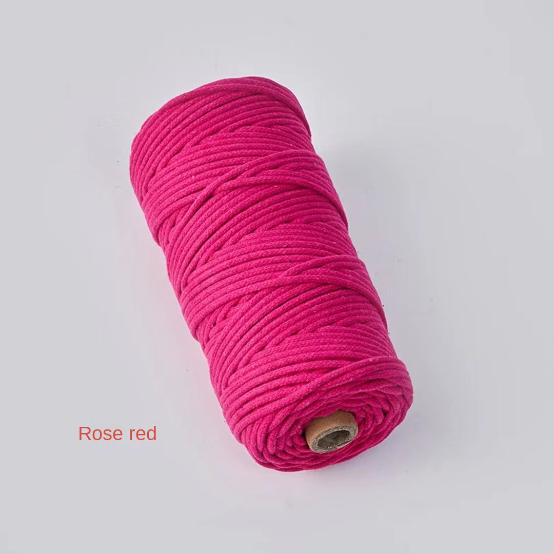 3mm Color Core Cotton Rope Decorative String for DIY Bags, Clothing, Tags, and Craft Projects