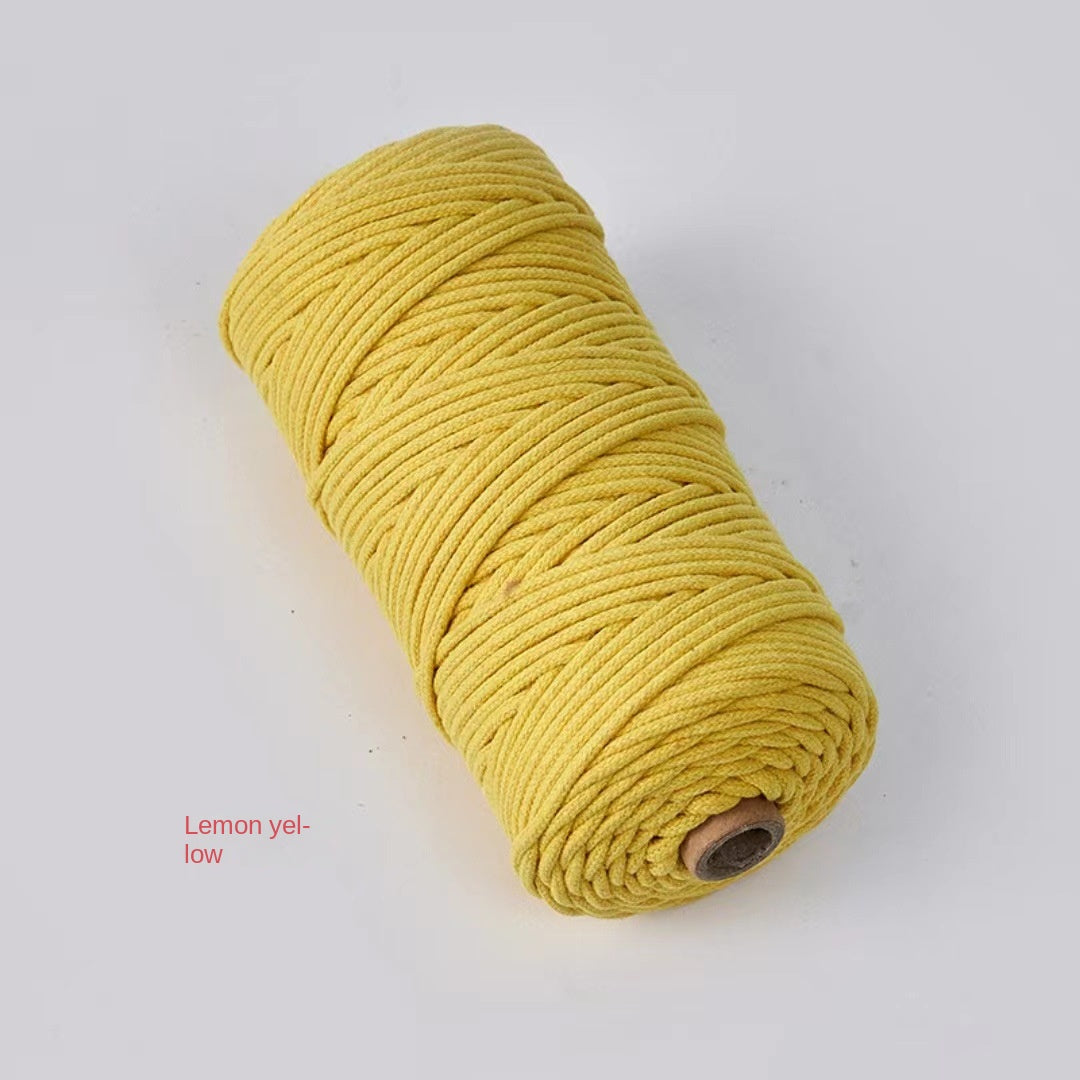 3mm Color Core Cotton Rope Decorative String for DIY Bags, Clothing, Tags, and Craft Projects