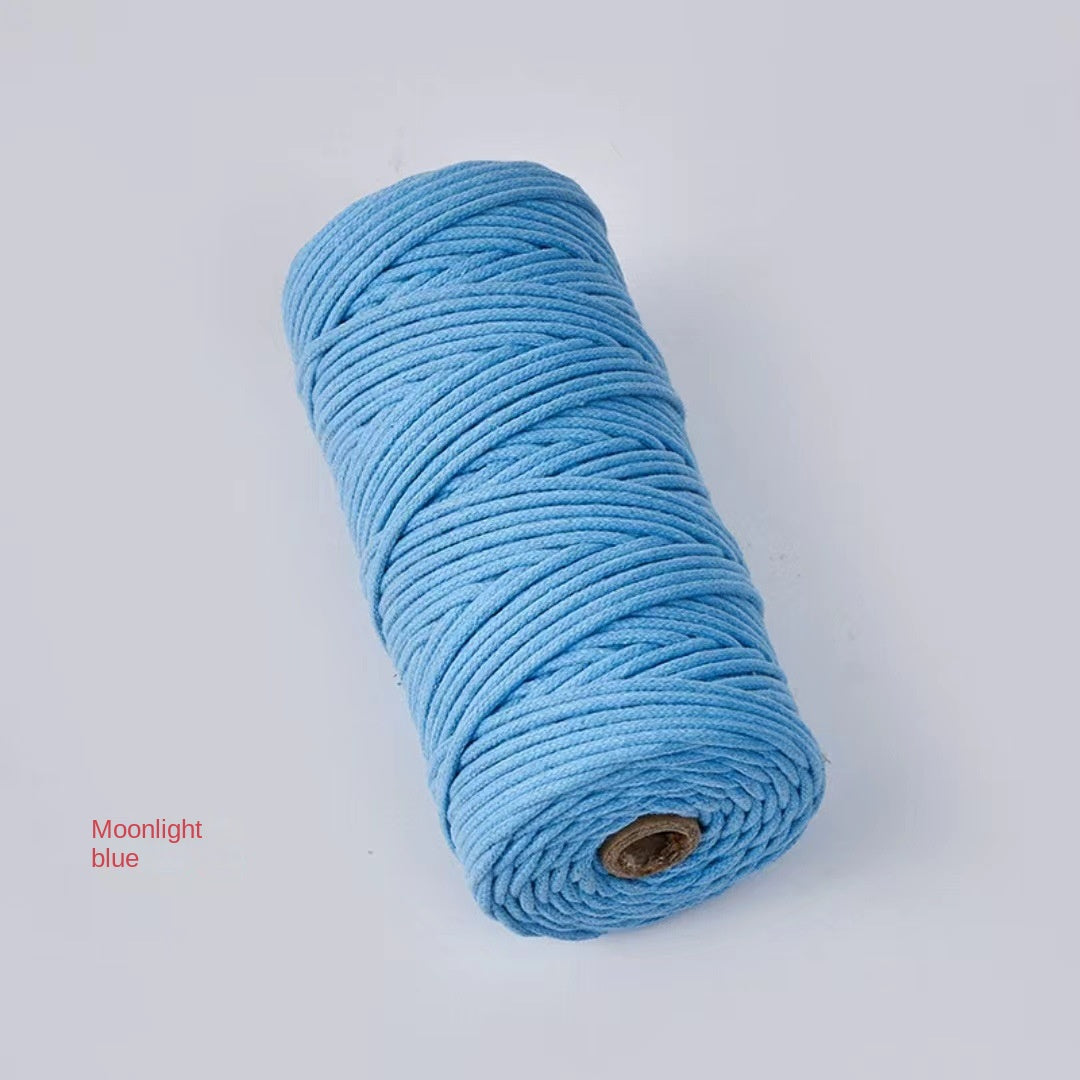 3mm Color Core Cotton Rope Decorative String for DIY Bags, Clothing, Tags, and Craft Projects