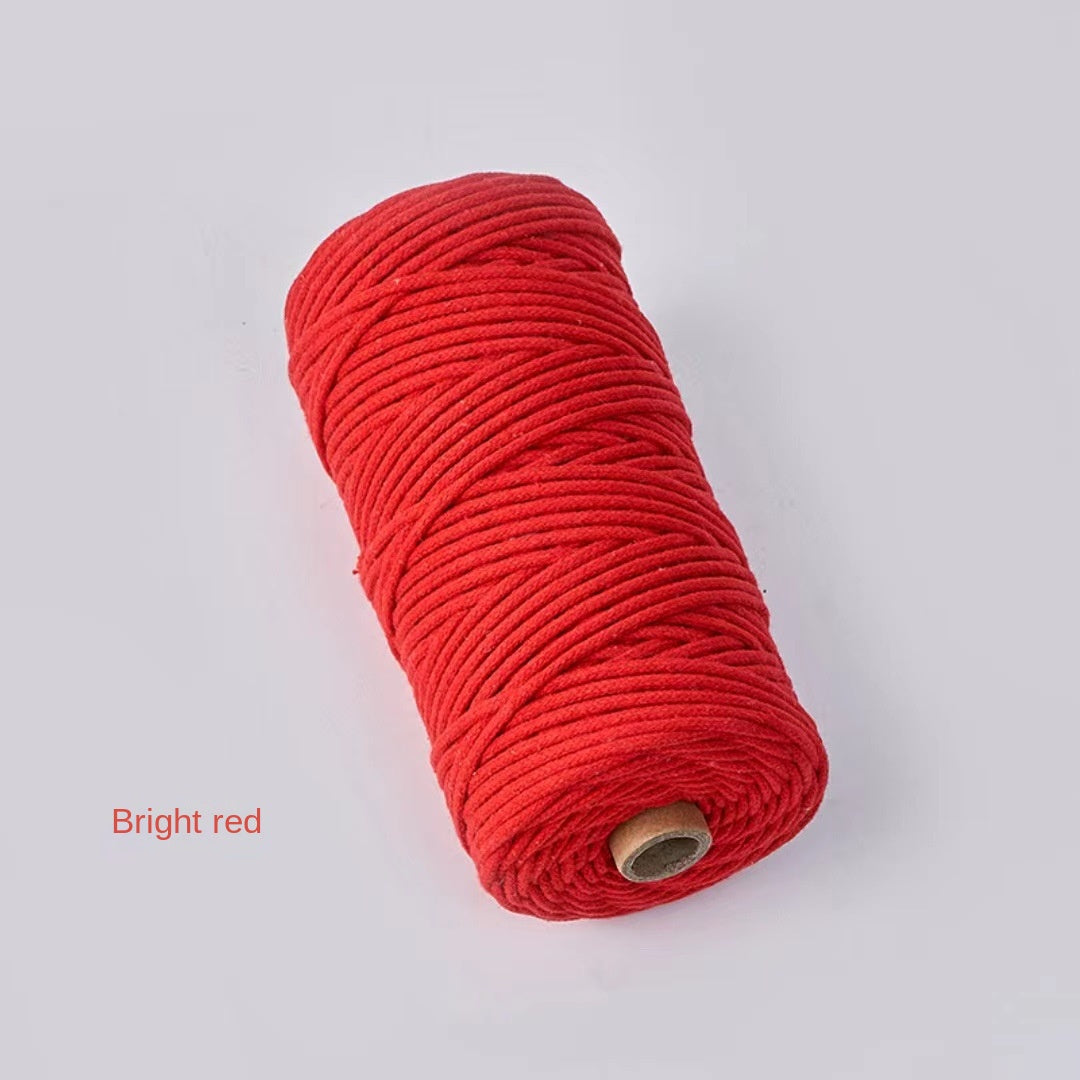3mm Color Core Cotton Rope Decorative String for DIY Bags, Clothing, Tags, and Craft Projects