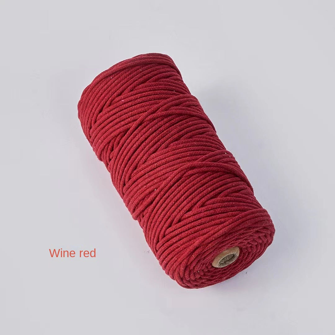 3mm Color Core Cotton Rope Decorative String for DIY Bags, Clothing, Tags, and Craft Projects