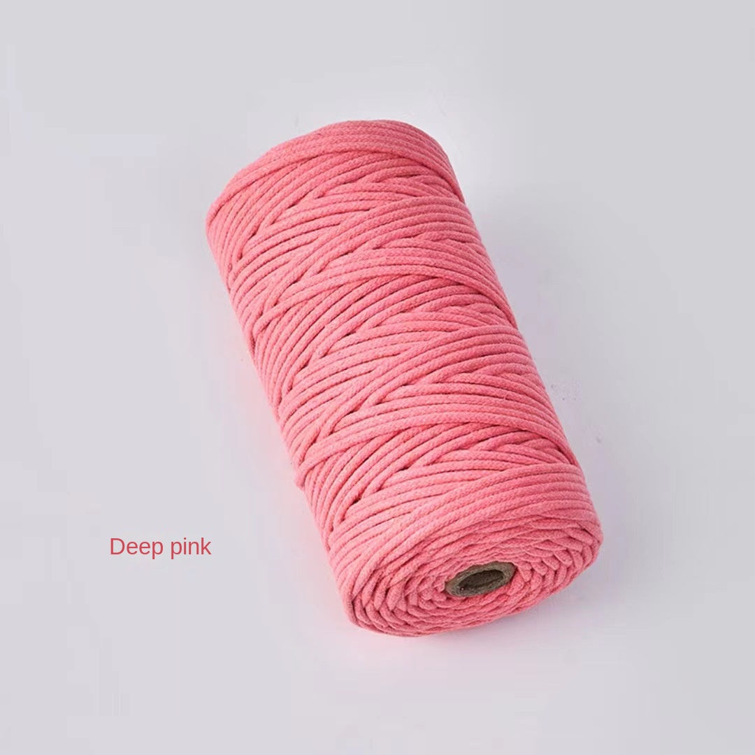 3mm Color Core Cotton Rope Decorative String for DIY Bags, Clothing, Tags, and Craft Projects