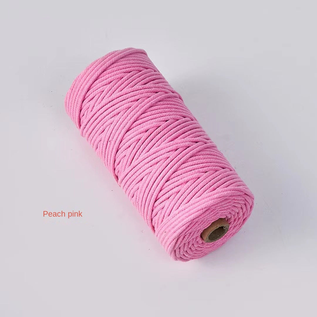 3mm Color Core Cotton Rope Decorative String for DIY Bags, Clothing, Tags, and Craft Projects