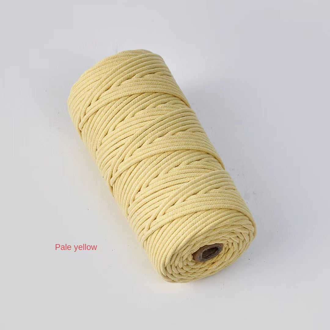 3mm Color Core Cotton Rope Decorative String for DIY Bags, Clothing, Tags, and Craft Projects