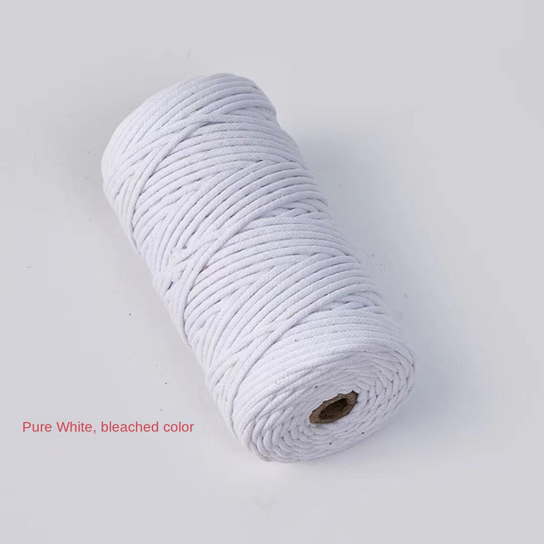 3mm Color Core Cotton Rope Decorative String for DIY Bags, Clothing, Tags, and Craft Projects