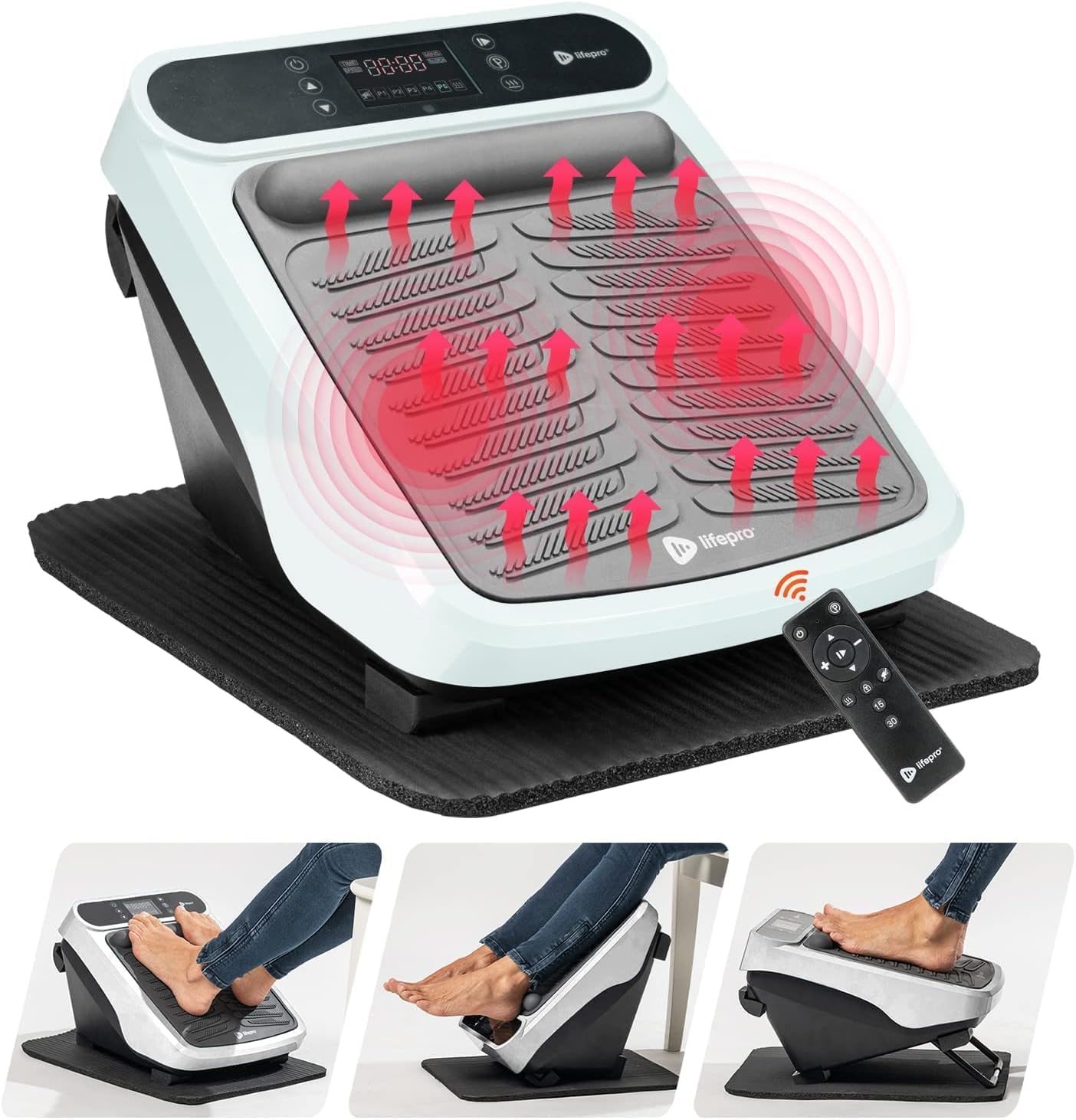 LifePro VibraTherapy Foot & Calf Massager - Warming, Vibrating Relief