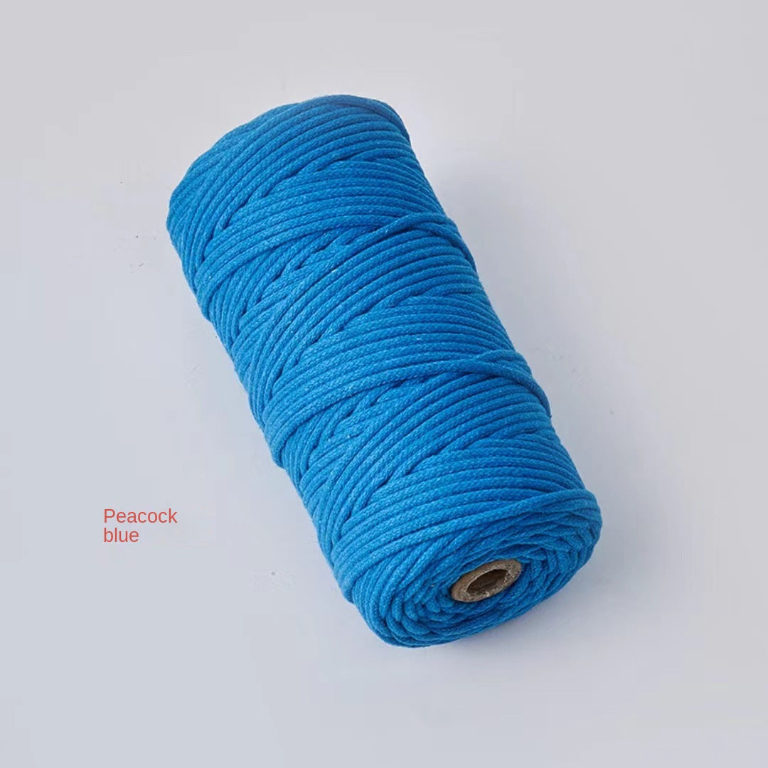 3mm Color Core Cotton Rope Decorative String for DIY Bags, Clothing, Tags, and Craft Projects