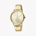 Just Cavalli Women's Gold Stainless Steel Watch, Champagne Dial | Jc1l117m0065