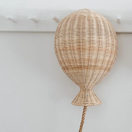 Scandinavian Bamboo Woven Balloon Wall Hanging Decor for Kids' Room Wall Decoration