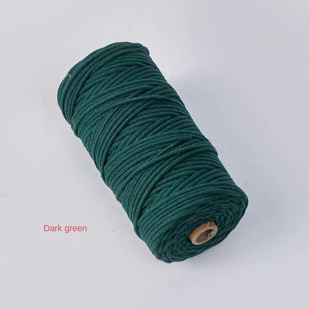 3mm Color Core Cotton Rope Decorative String for DIY Bags, Clothing, Tags, and Craft Projects