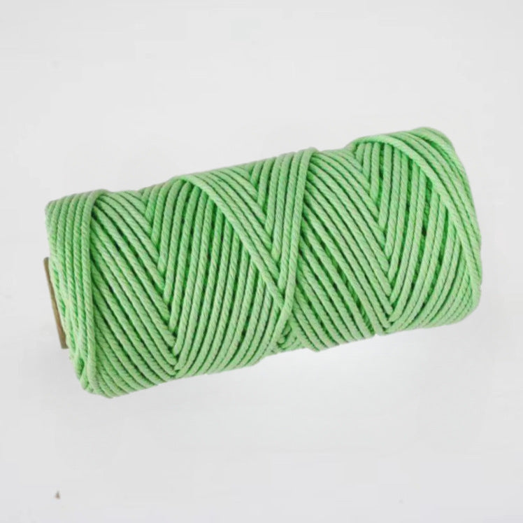 3mm Color Core Cotton Rope Decorative String for DIY Bags, Clothing, Tags, and Craft Projects