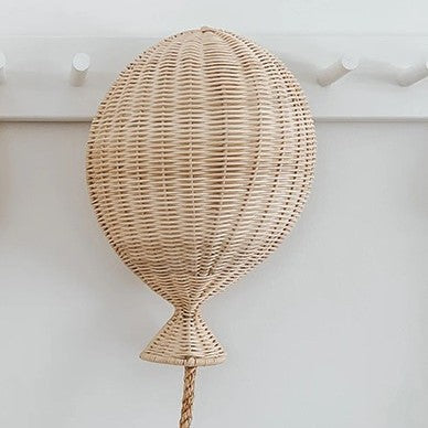 Scandinavian Bamboo Woven Balloon Wall Hanging Decor for Kids' Room Wall Decoration