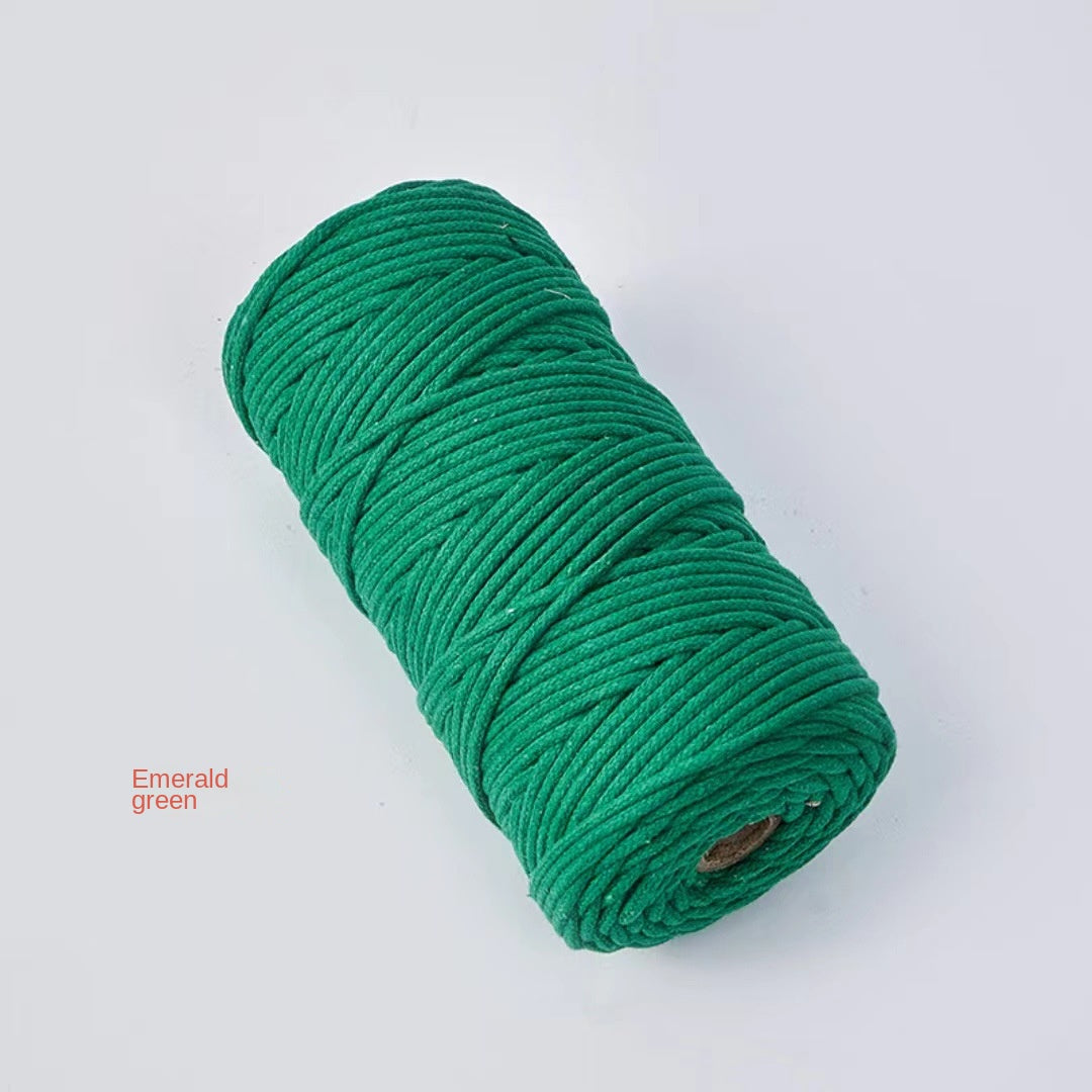 3mm Color Core Cotton Rope Decorative String for DIY Bags, Clothing, Tags, and Craft Projects