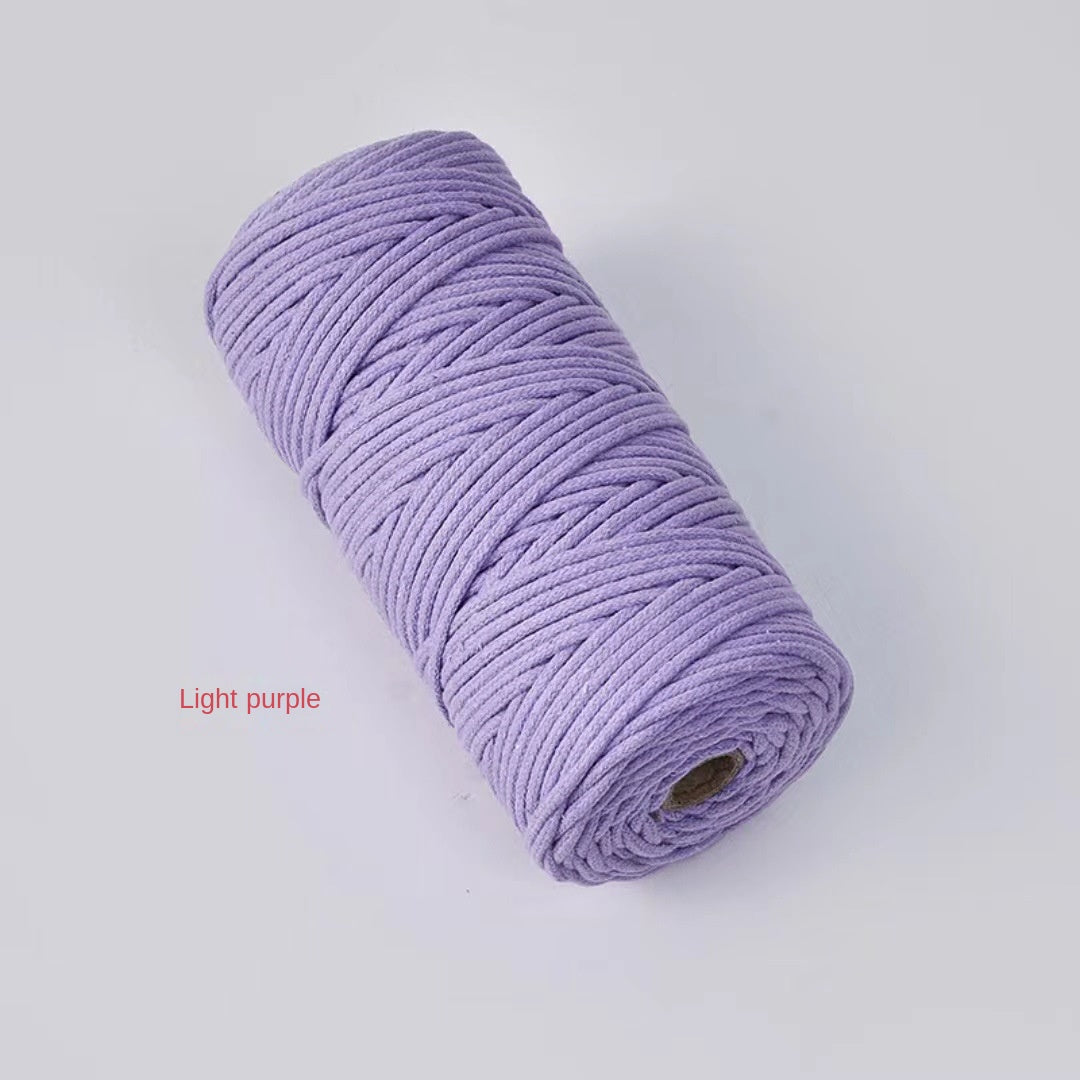 3mm Color Core Cotton Rope Decorative String for DIY Bags, Clothing, Tags, and Craft Projects