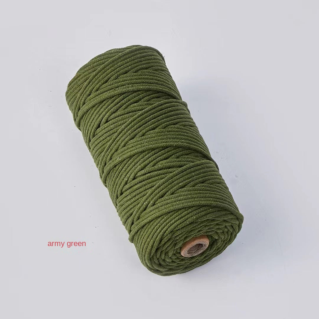 3mm Color Core Cotton Rope Decorative String for DIY Bags, Clothing, Tags, and Craft Projects
