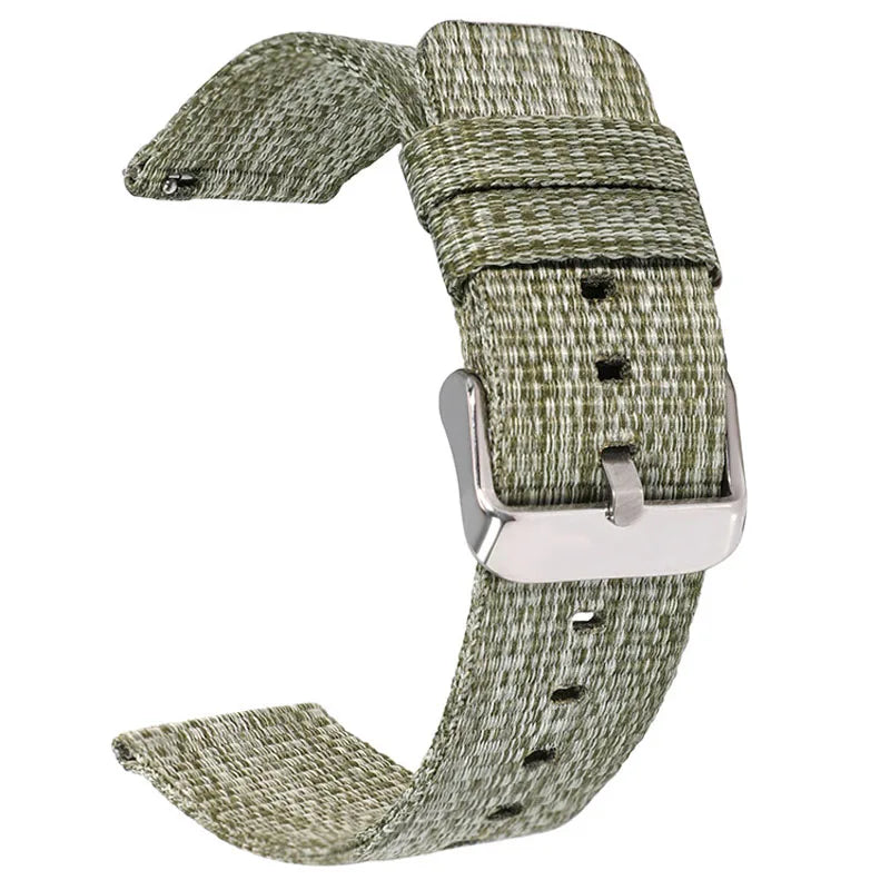 18mm 20mm 22mm Universal Bracelet Sports Nylon Watch Band Canvas Smart Watch Strap Soft Fabric Wristbelt w Quick Release Pins