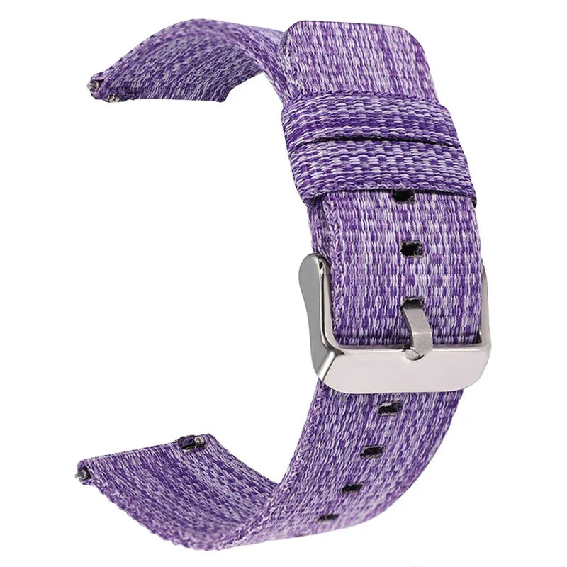18mm 20mm 22mm Universal Bracelet Sports Nylon Watch Band Canvas Smart Watch Strap Soft Fabric Wristbelt w Quick Release Pins