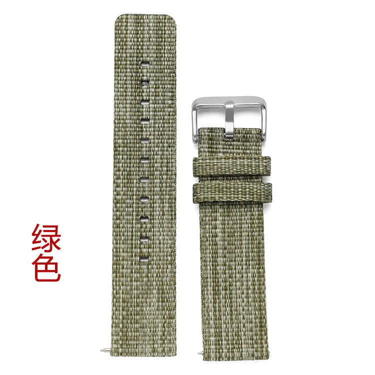 18mm 20mm 22mm Universal Bracelet Sports Nylon Watch Band Canvas Smart Watch Strap Soft Fabric Wristbelt w Quick Release Pins