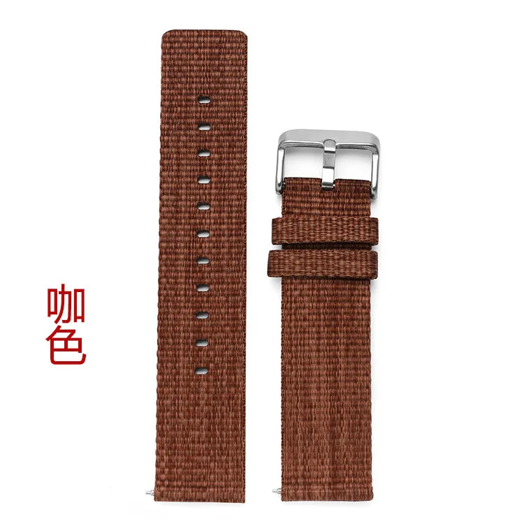 18mm 20mm 22mm Universal Bracelet Sports Nylon Watch Band Canvas Smart Watch Strap Soft Fabric Wristbelt w Quick Release Pins