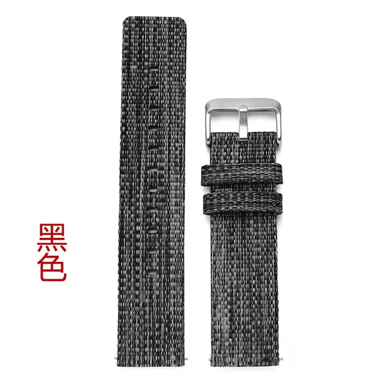 18mm 20mm 22mm Universal Bracelet Sports Nylon Watch Band Canvas Smart Watch Strap Soft Fabric Wristbelt w Quick Release Pins