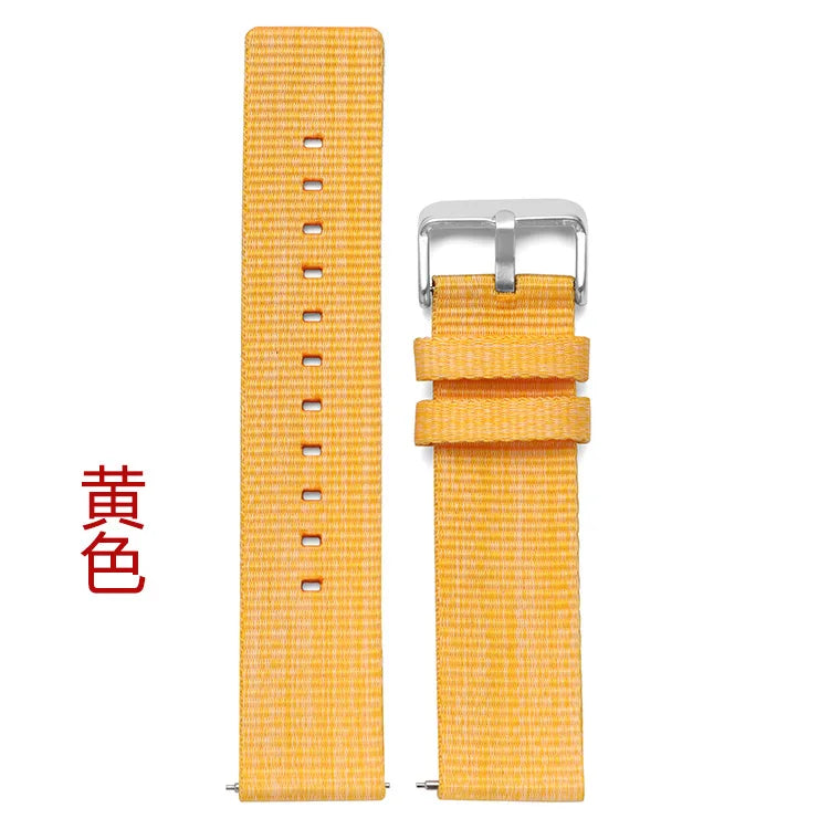 18mm 20mm 22mm Universal Bracelet Sports Nylon Watch Band Canvas Smart Watch Strap Soft Fabric Wristbelt w Quick Release Pins