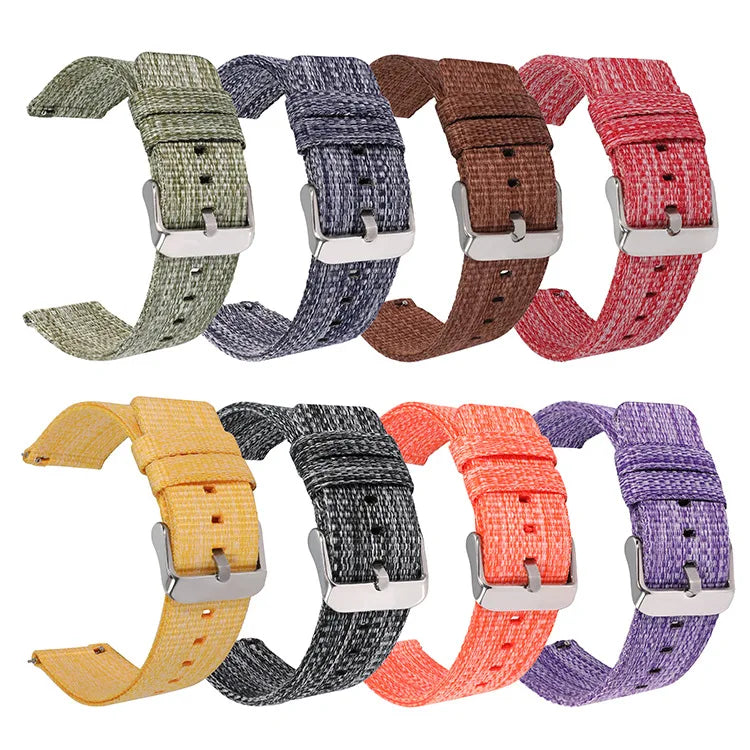 18mm 20mm 22mm Universal Bracelet Sports Nylon Watch Band Canvas Smart Watch Strap Soft Fabric Wristbelt w Quick Release Pins