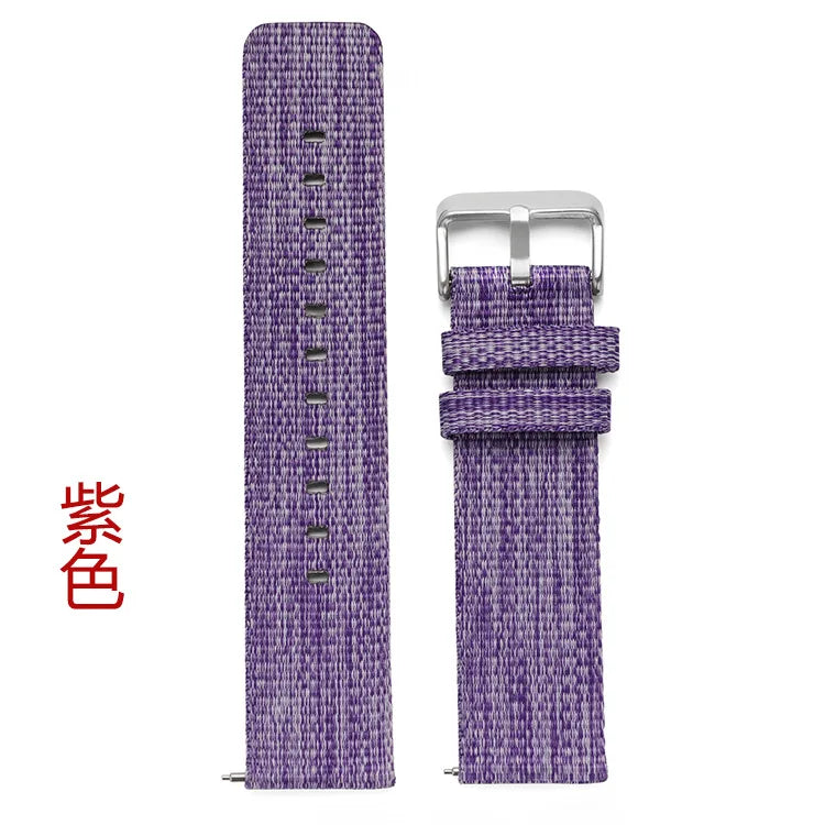 18mm 20mm 22mm Universal Bracelet Sports Nylon Watch Band Canvas Smart Watch Strap Soft Fabric Wristbelt w Quick Release Pins