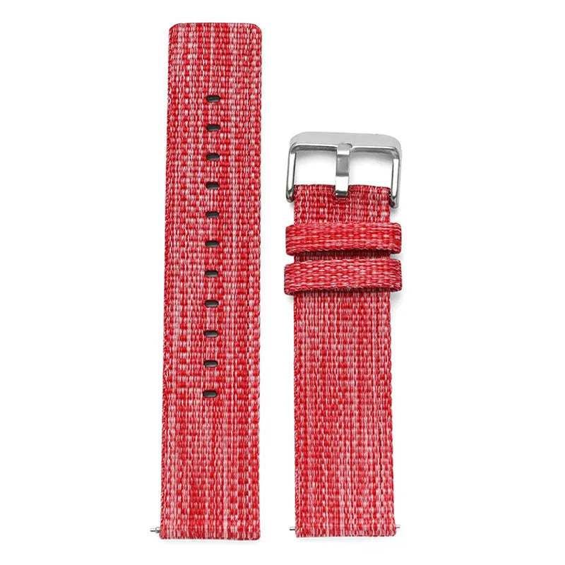 18mm 20mm 22mm Universal Bracelet Sports Nylon Watch Band Canvas Smart Watch Strap Soft Fabric Wristbelt w Quick Release Pins