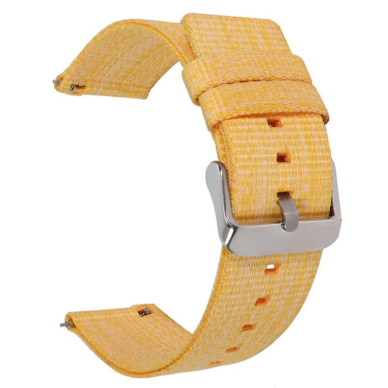 18mm 20mm 22mm Universal Bracelet Sports Nylon Watch Band Canvas Smart Watch Strap Soft Fabric Wristbelt w Quick Release Pins