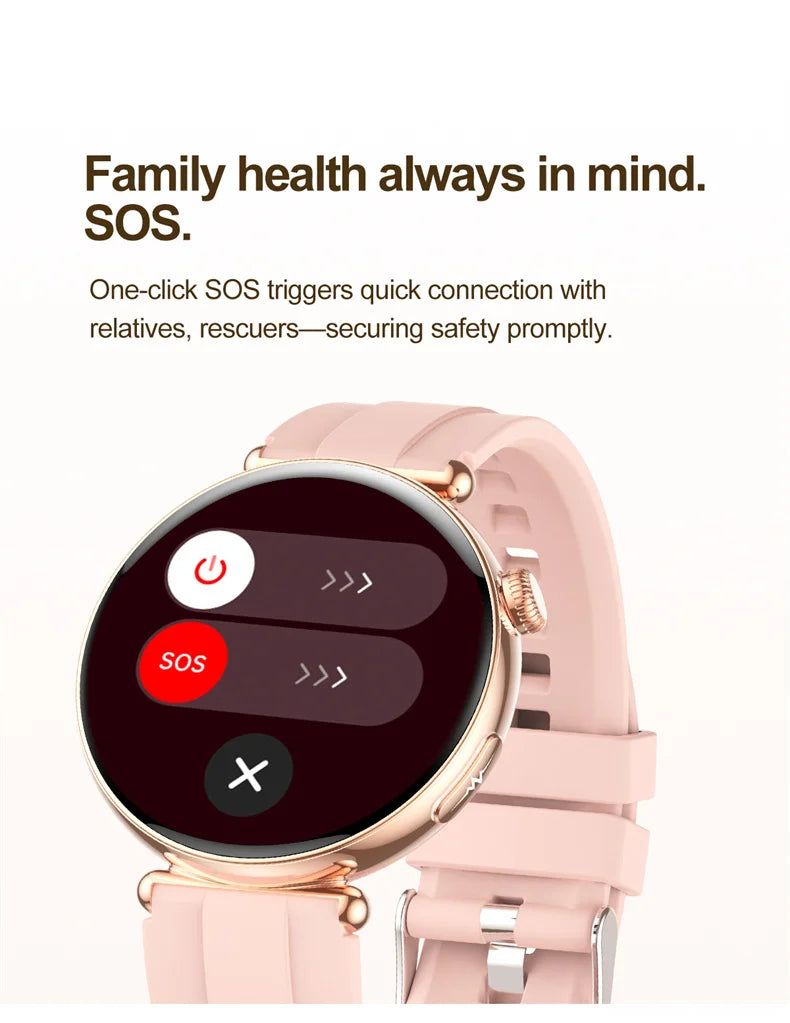 ECG Smart Watch Women 1.32inch AMOLED Screen Sport Watch Blood Pressure Micro physical examination AI dial SmartWatch For Women