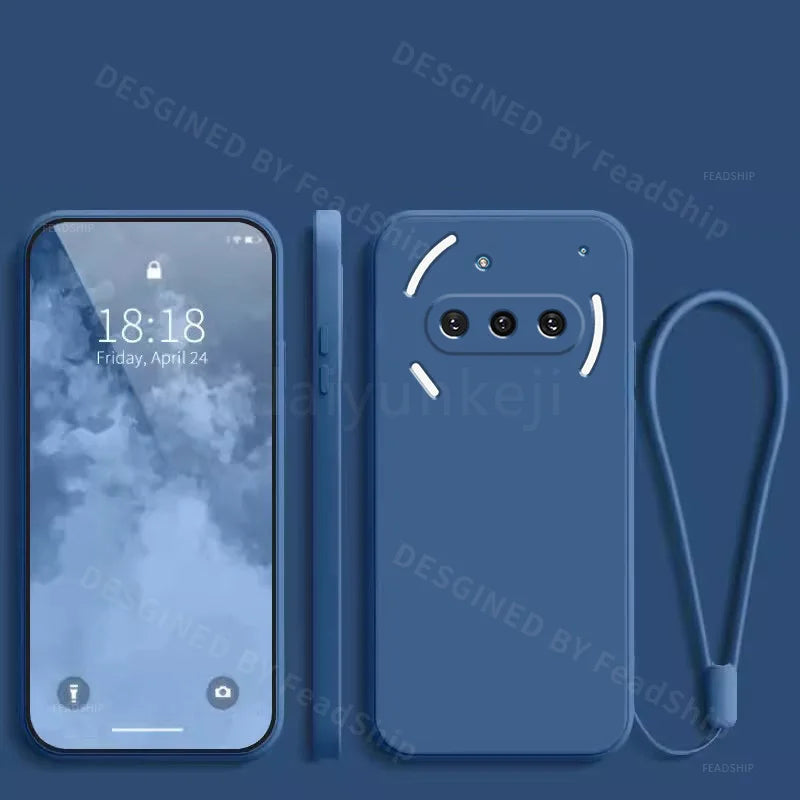 Liquid Silicone Case For Nothing Phone 3A Pro Phone Case Nothing 3A Phone Protective Soft Cover with Screen Film