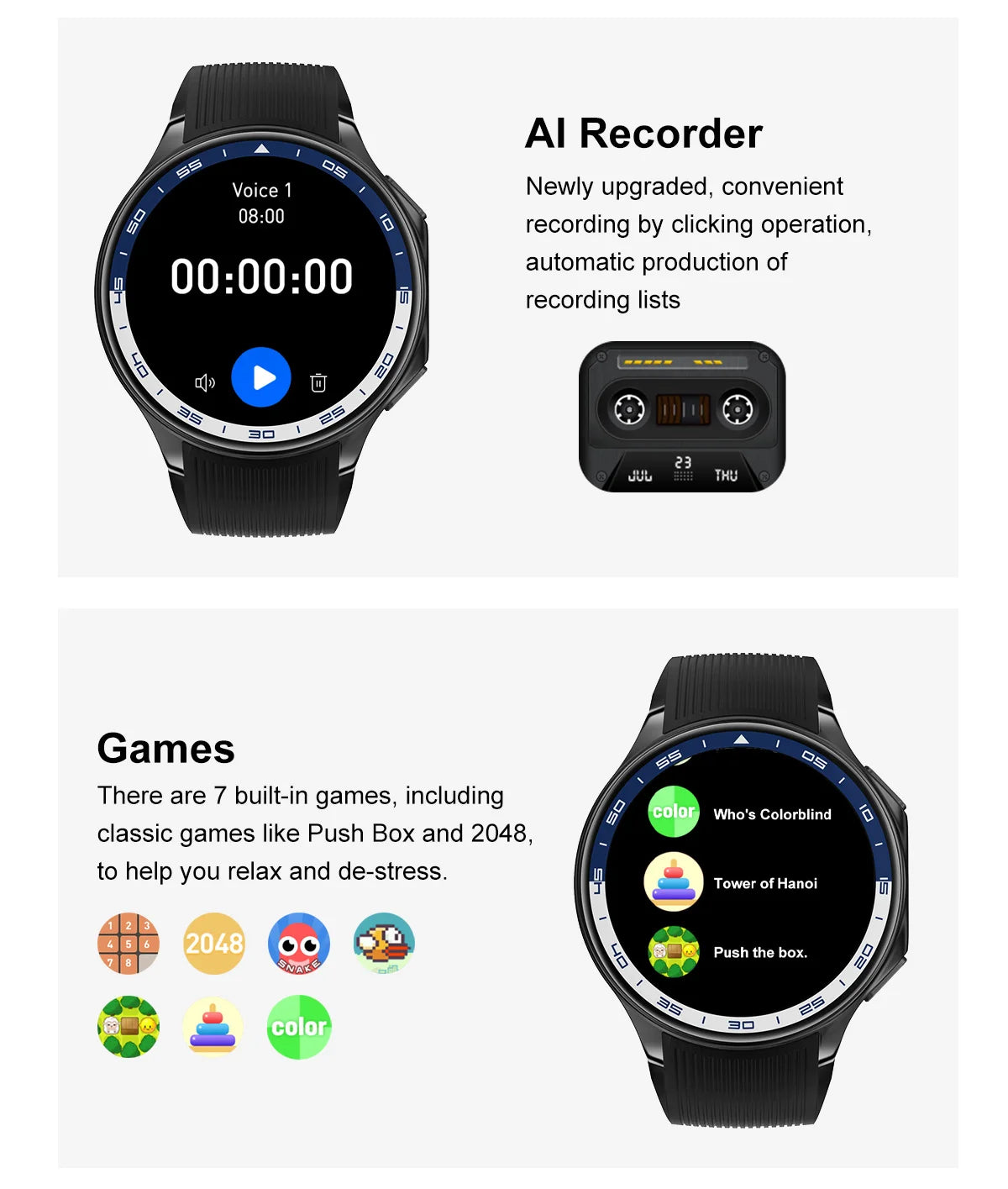 2025 New Smart Watch Bluetooth Call Watch Sleep Heart Rate Detection Smart Watches Blood Oxygen Monitor Activity Tracker Compass