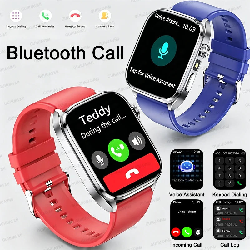 2026 New AI-GPT Health Diagosis Smart Watch Men ECG Blood Pressure Blood Oxygen Lipid Uric Acid Health Analysis Smart Bracelet