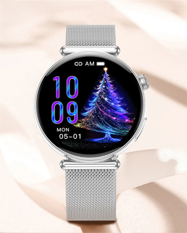 ECG Smart Watch Women 1.32inch AMOLED Screen Sport Watch Blood Pressure Micro physical examination AI dial SmartWatch For Women