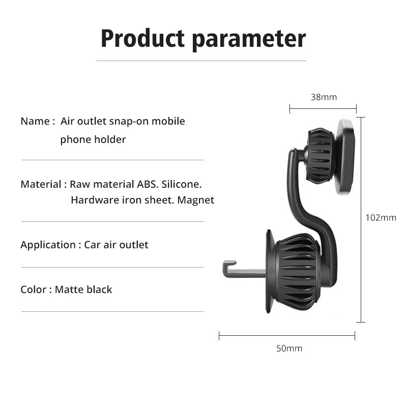 Car Bracket Car Phone Holder With Multifunctional 360 Degree Rotating Air Outlet Magnetic Buckle Type Car Phone Holders Stands