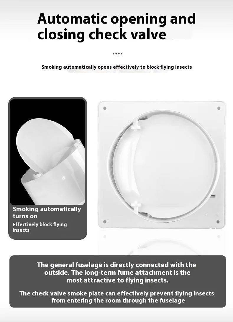 220V White Wall Mounted Exhaust Fan 4 6 8 Inch Toilet Bathroom Kitchen
