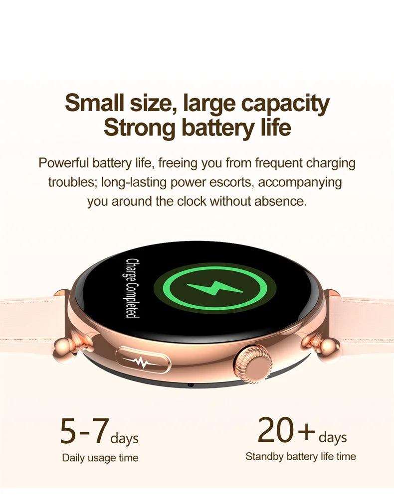 ECG Smart Watch Women 1.32inch AMOLED Screen Sport Watch Blood Pressure Micro physical examination AI dial SmartWatch For Women