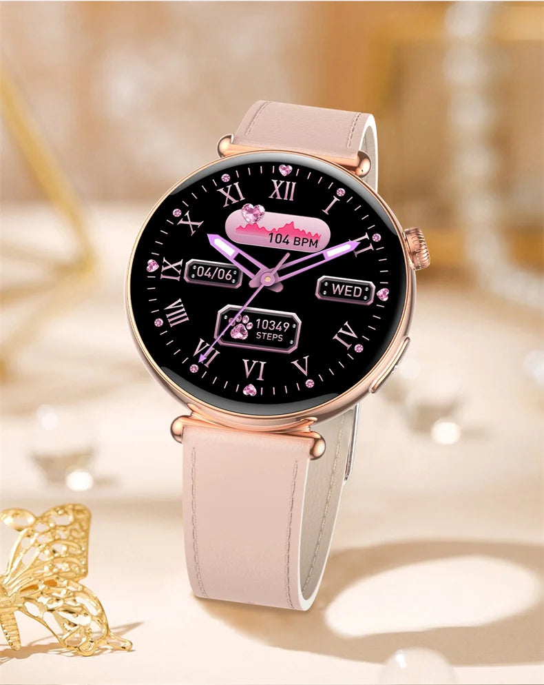 ECG Smart Watch Women 1.32inch AMOLED Screen Sport Watch Blood Pressure Micro physical examination AI dial SmartWatch For Women