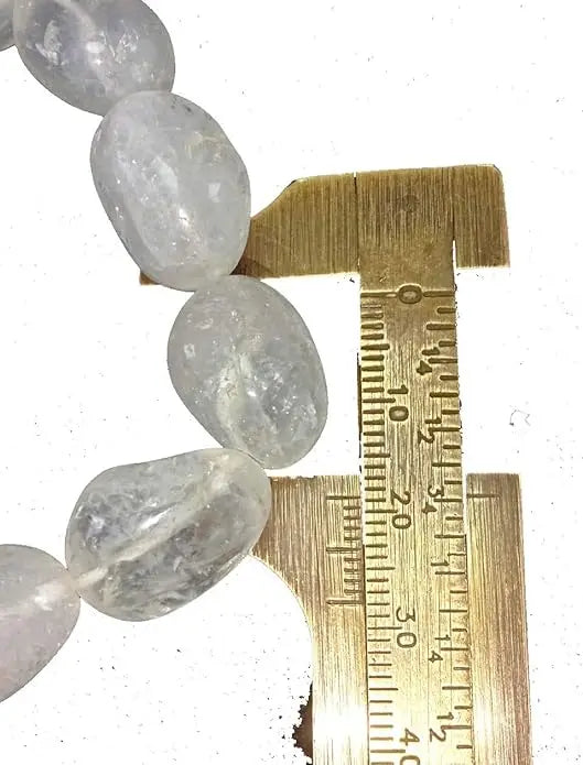 Crystal bracelet Clear Crystal quartz Tumbled Bracelet Beads 8mm Stone Crystal Gemstone Fashion Jewelry Men and