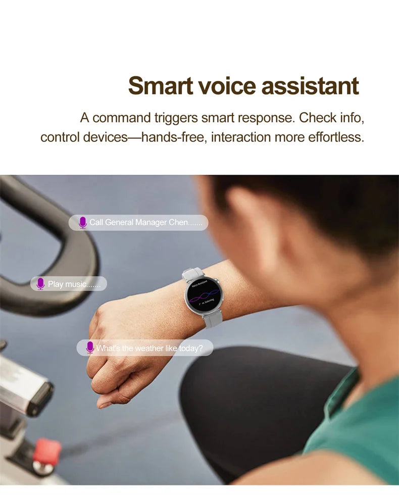 ECG Smart Watch Women 1.32inch AMOLED Screen Sport Watch Blood Pressure Micro physical examination AI dial SmartWatch For Women