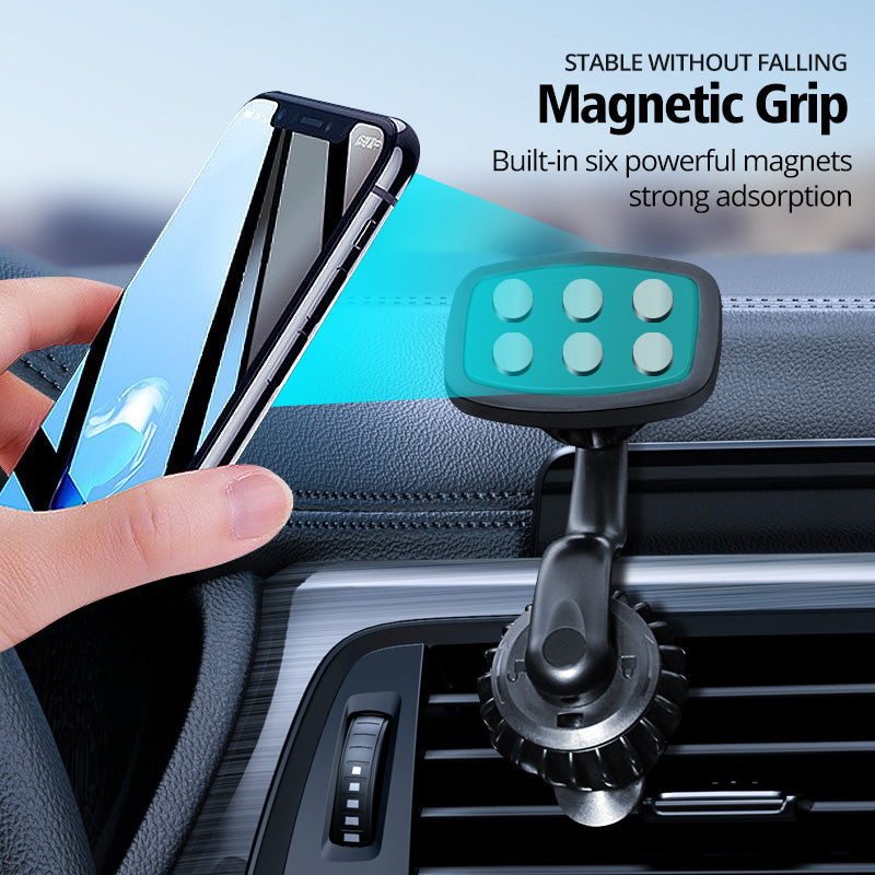 Car Bracket Car Phone Holder With Multifunctional 360 Degree Rotating Air Outlet Magnetic Buckle Type Car Phone Holders Stands